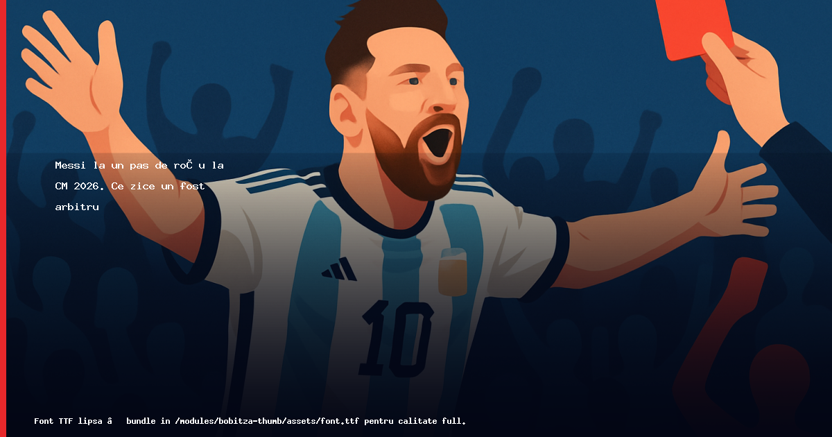 Messi la un pas de roșu la CM 2026. Ce zice un fost arbitru