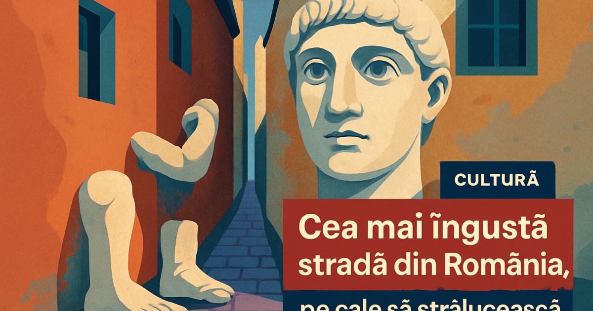 Cea mai îngustă stradă din România, pe cale să strălucească