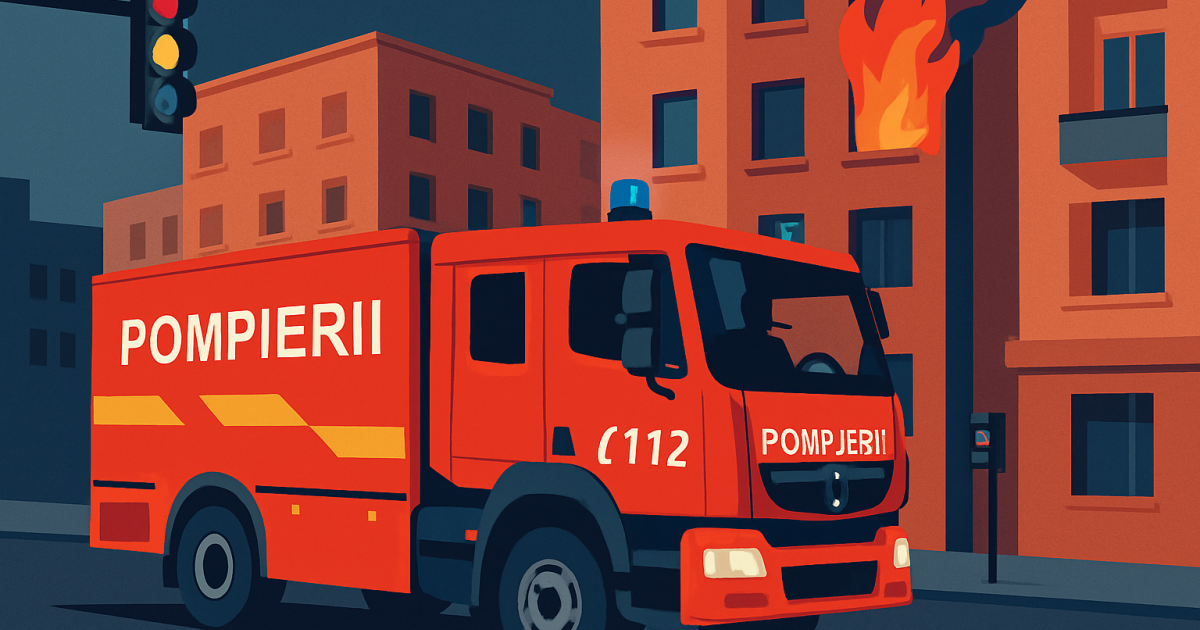 Flăcări la etajul 8 pe Calea Moșilor, dar toată lumea e ok