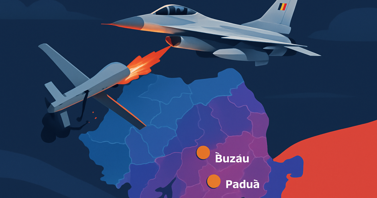 Dronă doborâtă de un F-16: aventură aeriană deasupra României!